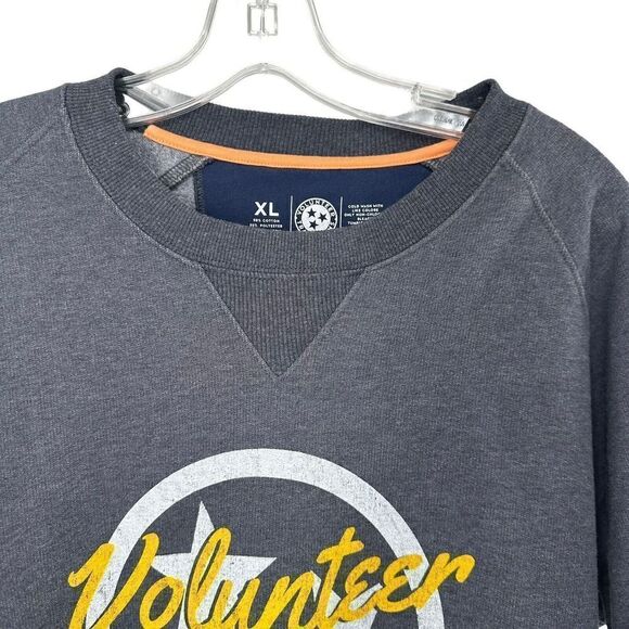 Volunteer Traditions Sweatshirt Mens Size XL Tennessee Tri Star Gray Fleece Line - Picture 3 of 6